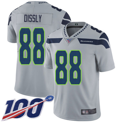 Seattle Seahawks Limited Grey Men Will Dissly Alternate Jersey NFL Football 88 100th Season Vapor Untouchable